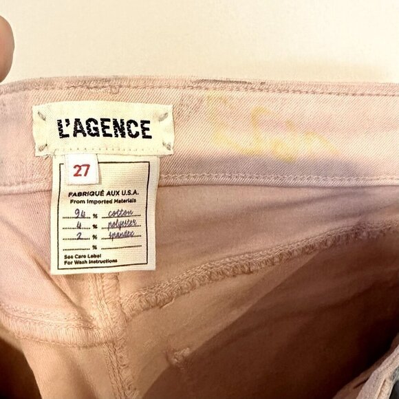 NWT L'AGENCE Margot High Rise Skinny Jean in Pink/Black Snakeskin - Picture 4 of 11